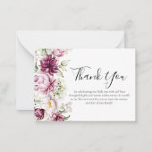 Flower Baby shower Bedankt Card Notitiekaartje (Voorkant)