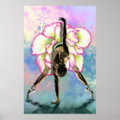 Flower Ballerina Vrouw Ballet Danser Poster (Voorkant)