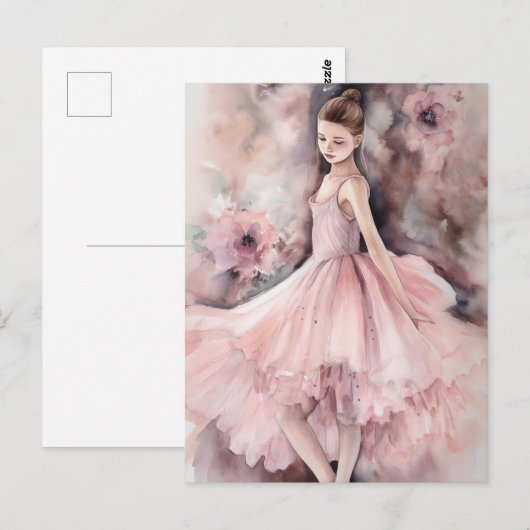 Flower Ballet Dancer Briefkaart (Voorkant / Achterkant)