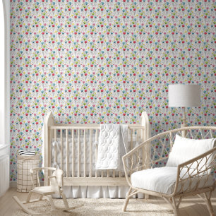 Flower Balloon Smooth Peel and Stick Wallpaper Behang