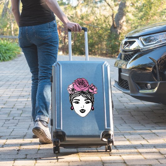 Flower Bandana Messy Bun Sticker (Koffer Insitu)