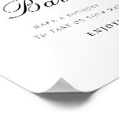 Flower Bar Boots en Bubbly Vrijgezellenfeest Sign Poster (Hoek)