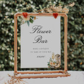 Flower Bar Boots en Bubbly Vrijgezellenfeest Sign Poster