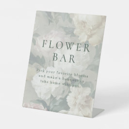 Flower Bar Elegant  Bloemen Vrijgezellenfeest Reclamebord Met Voetstuk