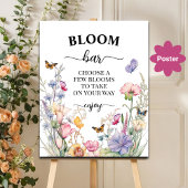 Flower Bar of Wildflower Bloom Vrijgezellenfeest Poster