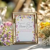 Flower Bar Sign – Maak een boeket Reclamebord Met Voetstuk