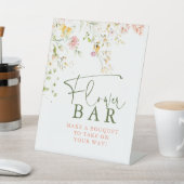 Flower Bar Sign Wildflowers Thema Reclamebord Met Voetstuk (Insitu)