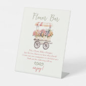 Flower Bar Verse van de markt Vrijgezellenfeest Reclamebord Met Voetstuk (Voorkant)