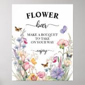 Flower Bar Vrijgezellenfeest Favoriet Poster (Voorkant)