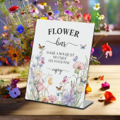 Flower Bar Vrijgezellenfeest Favoriet Reclamebord Met Voetstuk