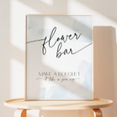 Flower Bar Vrijgezellenfeest op Cloud Nine Dusty B Reclamebord Met Voetstuk