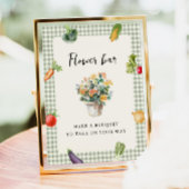 Flower Bar Vrijgezellenfeest tafel teken van de ma Poster