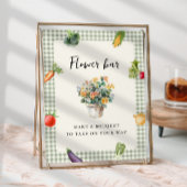 Flower Bar Vrijgezellenfeest tafel teken van de ma Poster