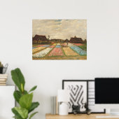 Flower Beds - Vincent van Gogh Fine Art Poster (Thuiskantoor)