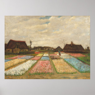 Flower Beds - Vincent van Gogh Fine Art Poster