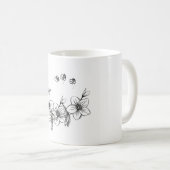 Flower bee ceramic mug koffiemok (Voorkant rechts)