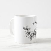 Flower bee ceramic mug koffiemok (Voorkant links)