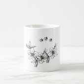 Flower bee ceramic mug koffiemok (Center)