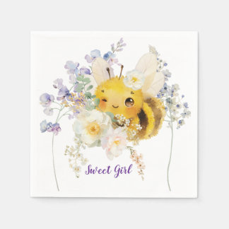 Flower Bee Cocktail servetten
