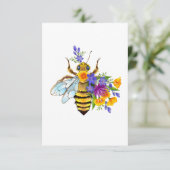 Flower bee with wild plants bedankkaart (Staand voorkant)