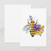 Flower bee with wild plants bedankkaart (Voorkant / Achterkant)