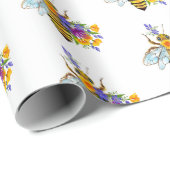 Flower bee with wild plants cadeaupapier (Rol Hoek)