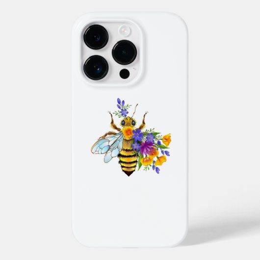 Flower bee with wild plants Case-Mate iPhone case (Achterkant)
