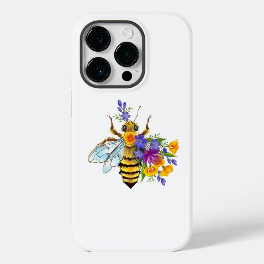 Flower bee with wild plants Case-Mate iPhone case (Achterkant)