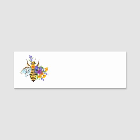 Flower bee with wild plants naamplaatje (Voorkant)