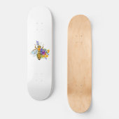 Flower bee with wild plants persoonlijk skateboard (Voorkant)