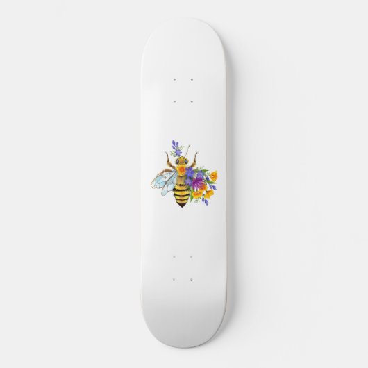 Flower bee with wild plants persoonlijk skateboard (Voorkant)