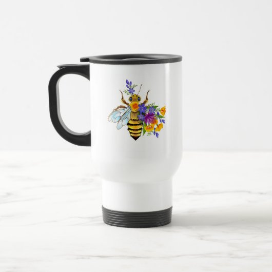 Flower bee with wild plants reisbeker (Links)