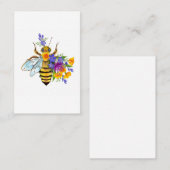 Flower bee with wild plants visitekaartje (Voorkant / Achterkant)