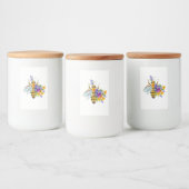 Flower bee with wild plants voedselcontainer etiket (Flessen)