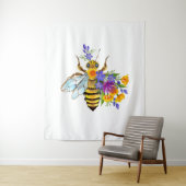 Flower bee with wild plants wandkleed (In situ)