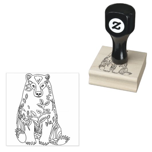 Flower Beer Stamp van Jenlo Rubberstempel (Gestempeld)