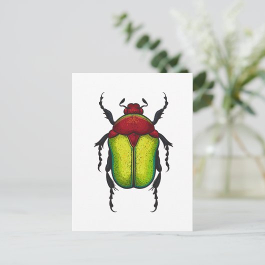 Flower beetle briefkaart (Staand voorkant)