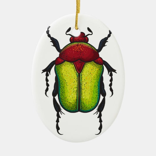 Flower beetle keramisch ornament (Voorkant)