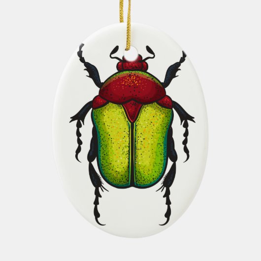Flower beetle keramisch ornament (Achterkant)