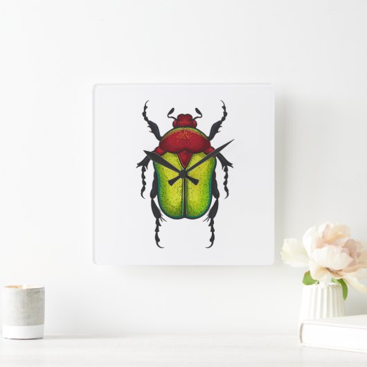 Flower beetle vierkante klok (Huis)