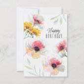 Flower Birthday Card | Modern Floral Greeting (Voorkant)