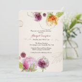 Flower Bliss Invitation Kaart (Staand voorkant)