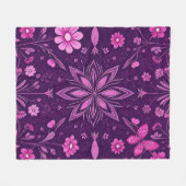 Flower Bloom Fairycore Pattern Fleece Deken (Voorkant (Horizontaal))