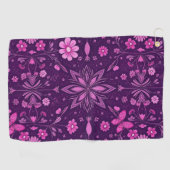 Flower Bloom Fairycore Pattern Golfhanddoek (Horizontaal)