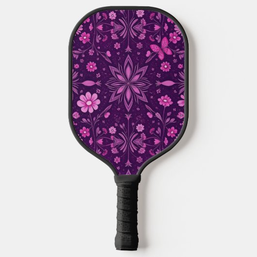 Flower Bloom Fairycore Pattern Pickleball Paddle (Achterkant)