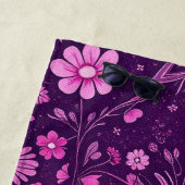 Flower Bloom Fairycore Pattern Strandlaken (In situ)