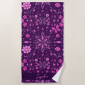 Flower Bloom Fairycore Pattern Strandlaken (Voorkant)