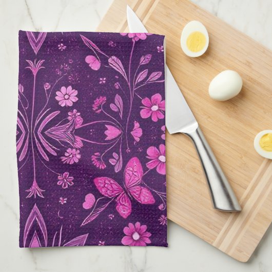 Flower Bloom Fairycore Pattern Theedoek (Quarter Fold)