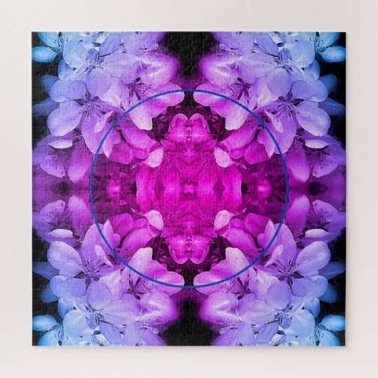 Flower Blossoms Abstract Tinted Voeg je foto toe Legpuzzel (Verticaal)