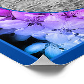 Flower Blossoms Abstract Tinted Voeg je foto toe Poster (Hoek)